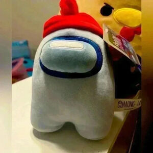 Among Us Plush Toikido Series 3 ~ 8" Blue  Crewmate With Chicken Rooster Hat NEW